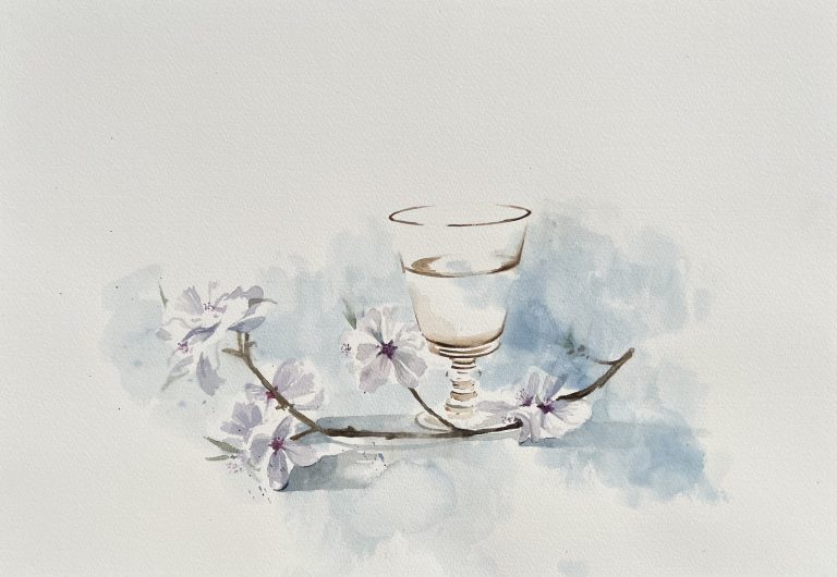 Curso Acuarela con Nono García «Copa y Rama de Almendro»