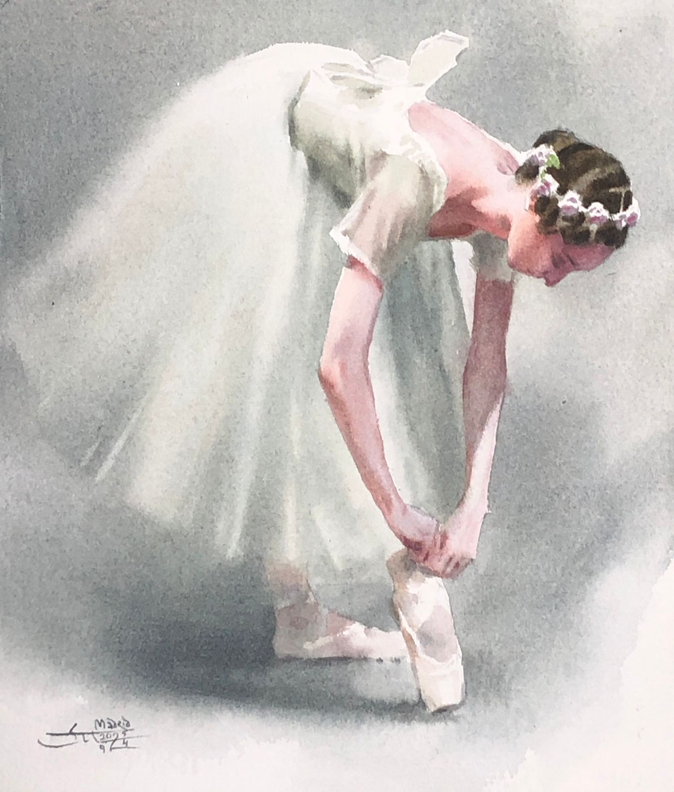 Bailarina en Acuarela con Anna Ivanova